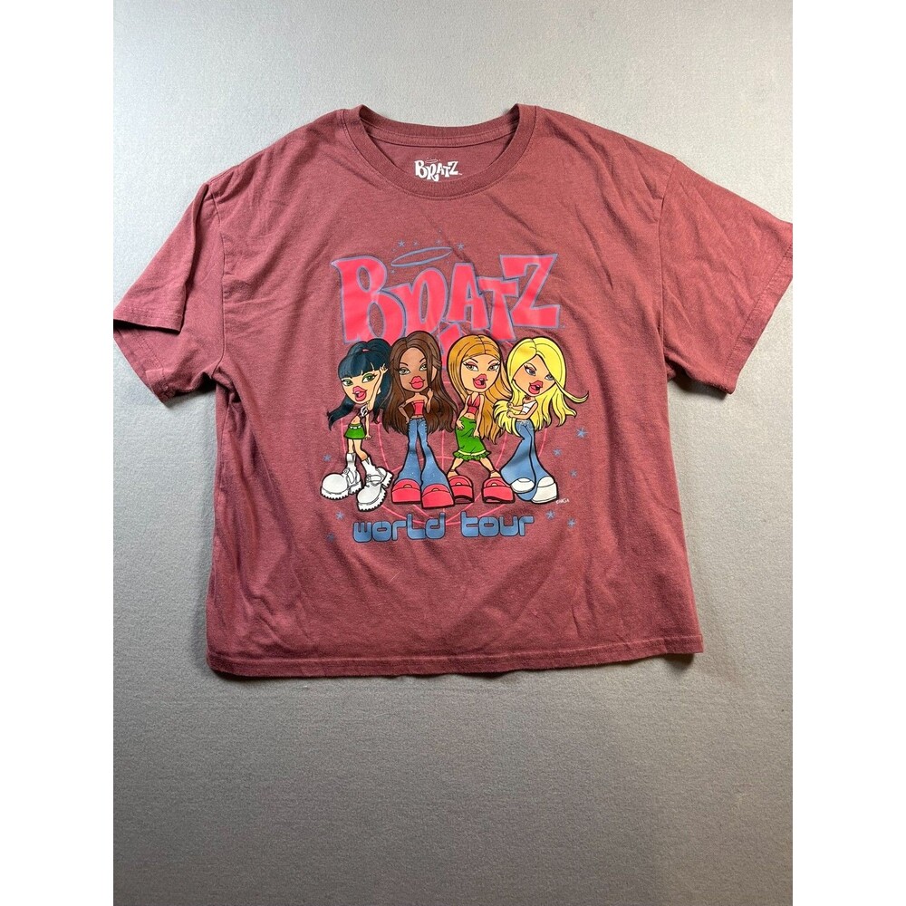 Large Y2K Bratz Tour Crop Top 90's Nostalgia 2001 world tour